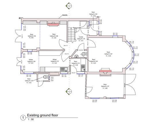 2D CAD Floor Plan Drawing